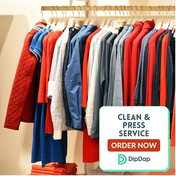 DipDap Laundry's clean and press service